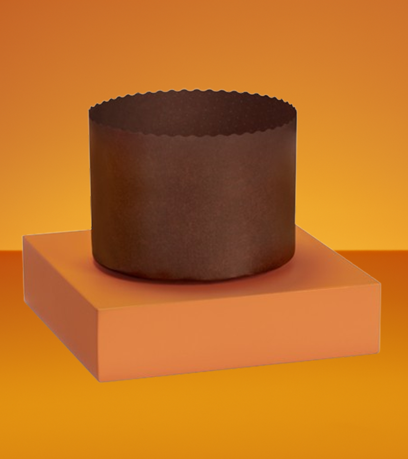 Tall panettone mould – brown paper without print