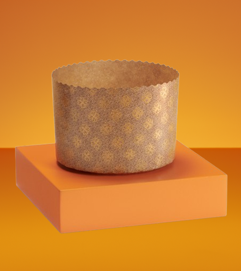 Tall panettone mould – standard paper with gold print