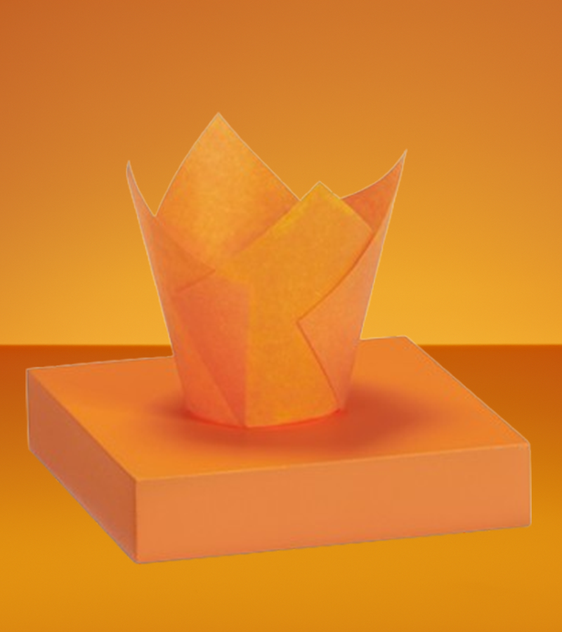Tulip paper cup for muffin – orange