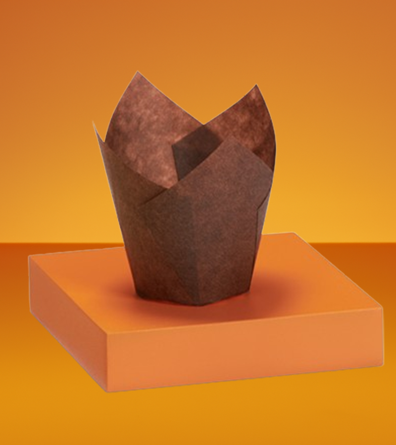 Tulip paper cup for muffin – brown