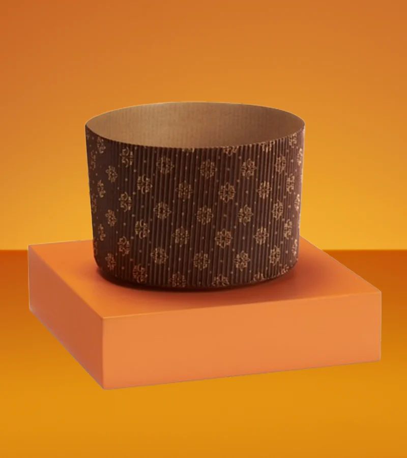 Tall panettone mould – rigid with external wave